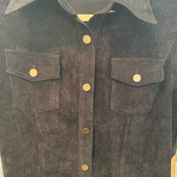 Corduroy Button Collar Dress - Picture 3 of 7